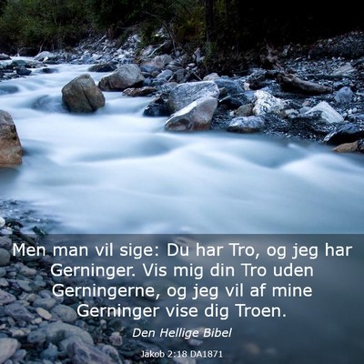 Picture 03 - Jakob 2:18 DA1871 - Men man vil sige: Du har Tro, og jeg har - Bible Verse Picture