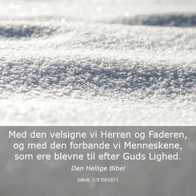 Picture 03 - Jakob 3:9 DA1871 - Med den velsigne vi Herren og Faderen, og med den - Bible Verse Picture