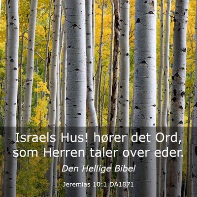 Picture 03 - Jeremias 10:1 DA1871 - Israels Hus! hører det Ord, som Herren taler - Bible Verse Picture