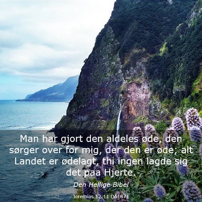 Picture 03 - Jeremias 12:11 DA1871 - Man har gjort den aldeles øde, den sørger over - Bible Verse Picture