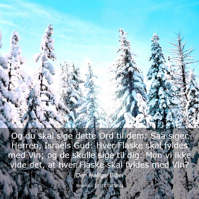Picture 03 - Jeremias 13:12 DA1871 - Og du skal sige dette Ord til dem: Saa siger - Bible Verse Picture