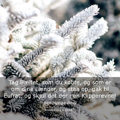 Picture 03 - Jeremias 13:4 DA1871 - Tag Bæltet, som du købte, og som er om dine - Bible Verse Picture