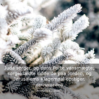 Picture 03 - Jeremias 14:2 DA1871 - Juda sørger, og dens Porte vansmægte; - Bible Verse Picture