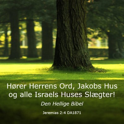 Picture 03 - Jeremias 2:4 DA1871 - Hører Herrens Ord, Jakobs Hus og alle Israels - Bible Verse Picture