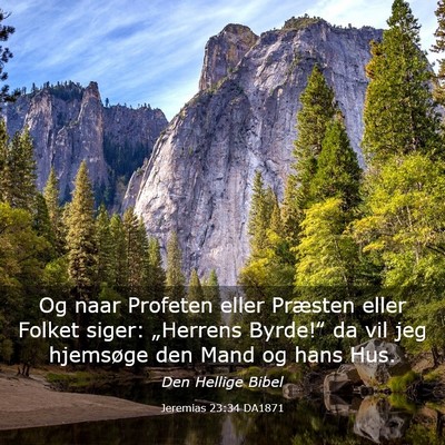 Picture 03 - Jeremias 23:34 DA1871 - Og naar Profeten eller Præsten eller Folket - Bible Verse Picture