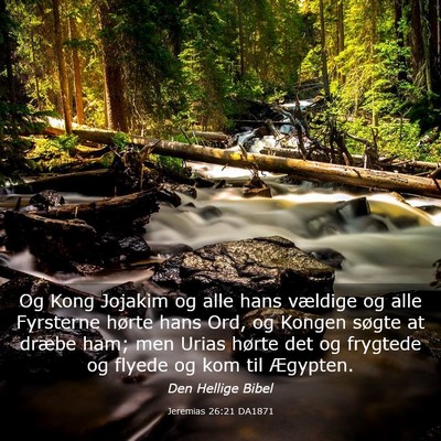 Picture 03 - Jeremias 26:21 DA1871 - Og Kong Jojakim og alle hans vældige og alle - Bible Verse Picture