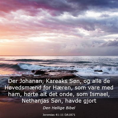 Picture 03 - Jeremias 41:11 DA1871 - Der Johanan, Kareaks Søn, og alle de - Bible Verse Picture