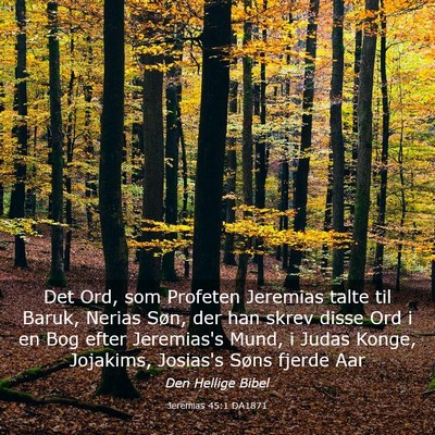 Picture 03 - Jeremias 45:1 DA1871 - Det Ord, som Profeten Jeremias talte til Baruk, - Bible Verse Picture