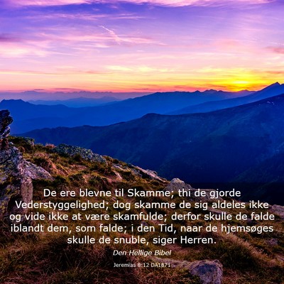 Picture 03 - Jeremias 8:12 DA1871 - De ere blevne til Skamme; thi de gjorde - Bible Verse Picture