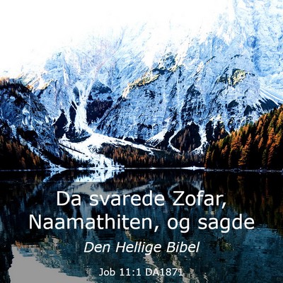 Picture 03 - Job 11:1 DA1871 - Da svarede Zofar, Naamathiten, og - Bible Verse Picture