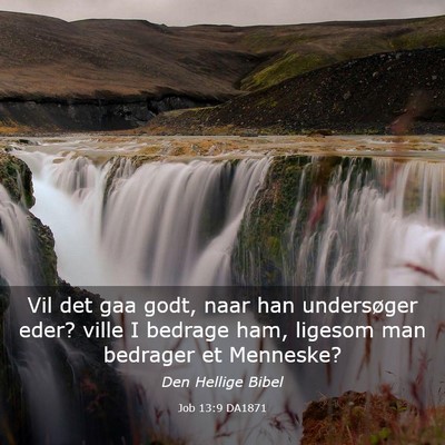 Picture 03 - Job 13:9 DA1871 - Vil det gaa godt, naar han undersøger eder? - Bible Verse Picture