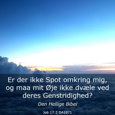 Picture 03 - Job 17:2 DA1871 - Er der ikke Spot omkring mig, og maa mit Øje - Bible Verse Picture