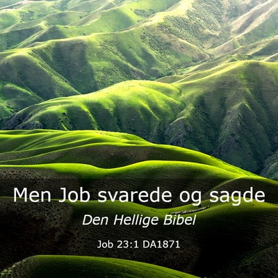 Picture 03 - Job 23:1 DA1871 - Men Job svarede og - Bible Verse Picture