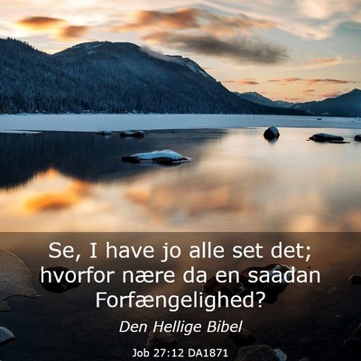 Picture 03 - Job 27:12 DA1871 - Se, I have jo alle set det; hvorfor nære da en - Bible Verse Picture