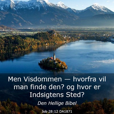 Picture 03 - Job 28:12 DA1871 - Men Visdommen — hvorfra vil man finde den? og - Bible Verse Picture