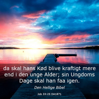 Picture 03 - Job 33:25 DA1871 - da skal hans Kød blive kraftigt mere end i den - Bible Verse Picture