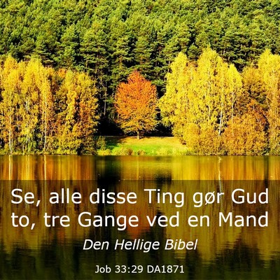 Picture 03 - Job 33:29 DA1871 - Se, alle disse Ting gør Gud to, tre Gange ved en - Bible Verse Picture