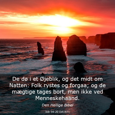 Picture 03 - Job 34:20 DA1871 - De dø i et Øjeblik, og det midt om Natten: Folk - Bible Verse Picture