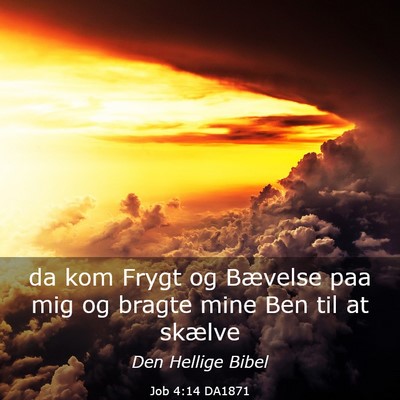 Picture 03 - Job 4:14 DA1871 - da kom Frygt og Bævelse paa mig og bragte mine - Bible Verse Picture