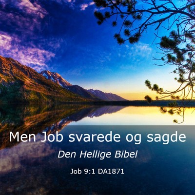 Picture 03 - Job 9:1 DA1871 - Men Job svarede og - Bible Verse Picture