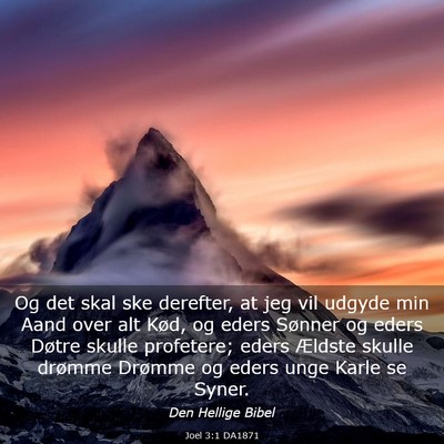 Picture 03 - Joel 3:1 DA1871 - Og det skal ske derefter, at jeg vil udgyde min - Bible Verse Picture