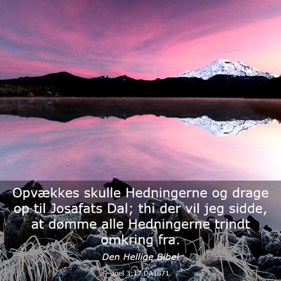 Picture 03 - Joel 3:17 DA1871 - Opvækkes skulle Hedningerne og drage op til - Bible Verse Picture