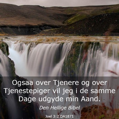 Picture 03 - Joel 3:2 DA1871 - Ogsaa over Tjenere og over Tjenestepiger vil jeg - Bible Verse Picture