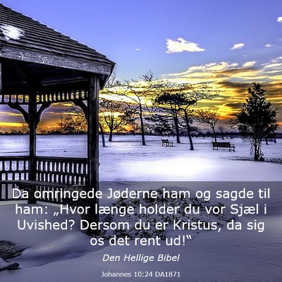 Picture 03 - Johannes 10:24 DA1871 - Da omringede Jøderne ham og sagde til ham: - Bible Verse Picture