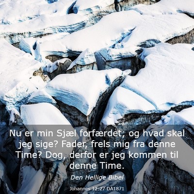 Picture 03 - Johannes 12:27 DA1871 - Nu er min Sjæl forfærdet; og hvad skal jeg - Bible Verse Picture