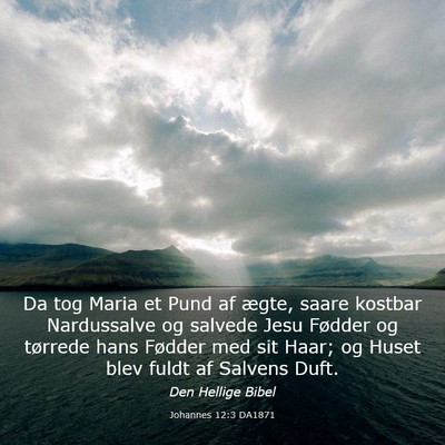 Picture 03 - Johannes 12:3 DA1871 - Da tog Maria et Pund af ægte, saare kostbar - Bible Verse Picture