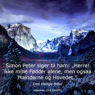 Picture 03 - Johannes 13:9 DA1871 - Simon Peter siger til ham: „Herre! ikke mine - Bible Verse Picture