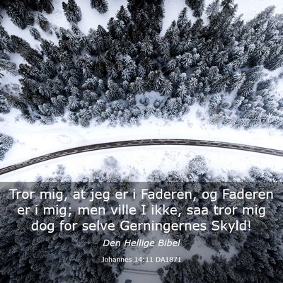 Picture 03 - Johannes 14:11 DA1871 - Tror mig, at jeg er i Faderen, og Faderen er i - Bible Verse Picture