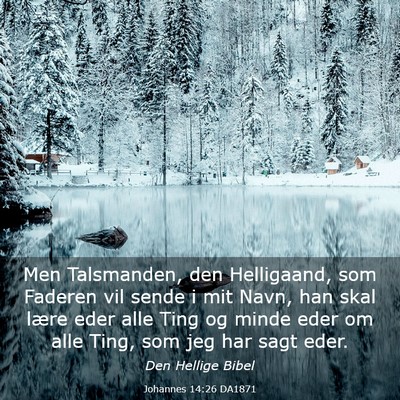Picture 03 - Johannes 14:26 DA1871 - Men Talsmanden, den Helligaand, som Faderen vil - Bible Verse Picture