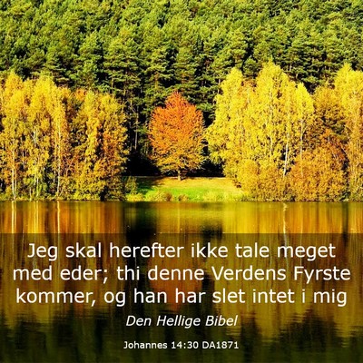 Picture 03 - Johannes 14:30 DA1871 - Jeg skal herefter ikke tale meget med eder; thi - Bible Verse Picture