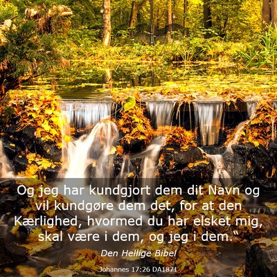 Picture 03 - Johannes 17:26 DA1871 - Og jeg har kundgjort dem dit Navn og vil - Bible Verse Picture