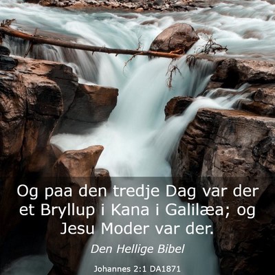 Picture 03 - Johannes 2:1 DA1871 - Og paa den tredje Dag var der et Bryllup i Kana i - Bible Verse Picture