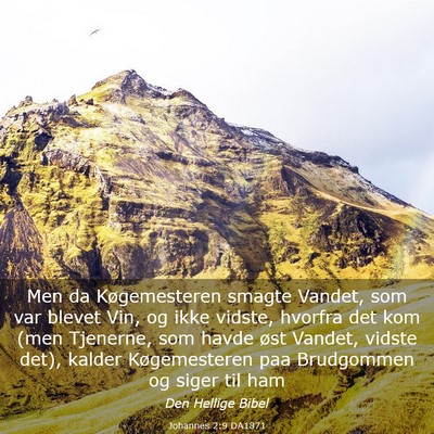 Picture 03 - Johannes 2:9 DA1871 - Men da Køgemesteren smagte Vandet, som var - Bible Verse Picture
