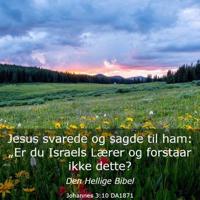 Picture 03 - Johannes 3:10 DA1871 - Jesus svarede og sagde til ham: „Er du Israels - Bible Verse Picture