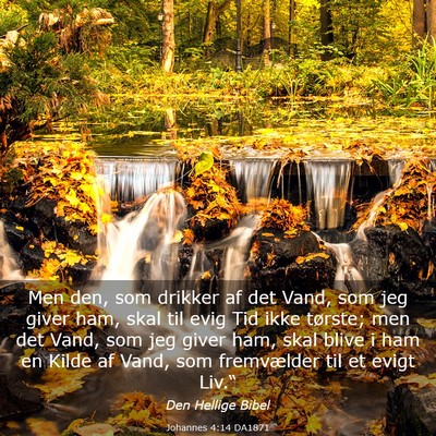 Picture 03 - Johannes 4:14 DA1871 - Men den, som drikker af det Vand, som jeg giver - Bible Verse Picture