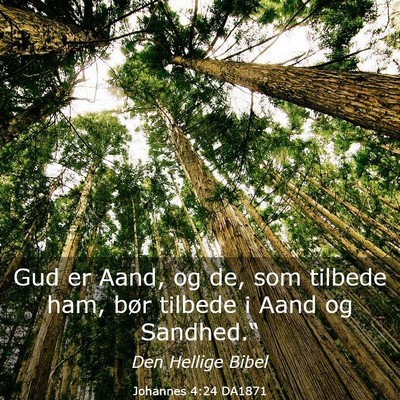 Picture 03 - Johannes 4:24 DA1871 - Gud er Aand, og de, som tilbede ham, bør tilbede - Bible Verse Picture