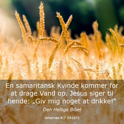 Picture 03 - Johannes 4:7 DA1871 - En samaritansk Kvinde kommer for at drage Vand - Bible Verse Picture