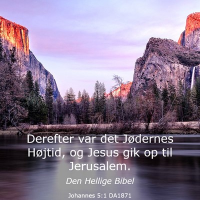 Picture 03 - Johannes 5:1 DA1871 - Derefter var det Jødernes Højtid, og Jesus gik - Bible Verse Picture