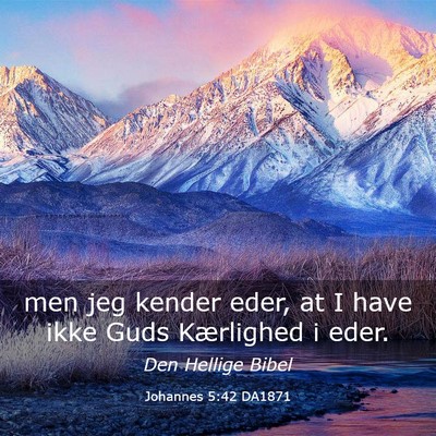 Picture 03 - Johannes 5:42 DA1871 - men jeg kender eder, at I have ikke Guds - Bible Verse Picture