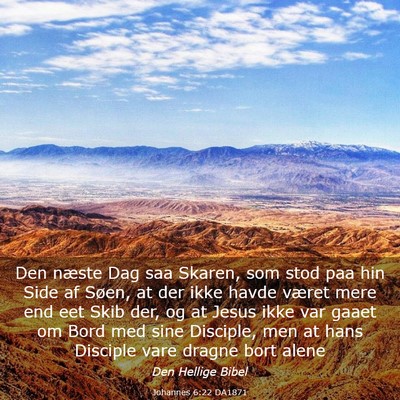 Picture 03 - Johannes 6:22 DA1871 - Den næste Dag saa Skaren, som stod paa hin Side - Bible Verse Picture