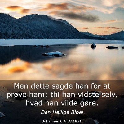 Picture 03 - Johannes 6:6 DA1871 - Men dette sagde han for at prøve ham; thi han - Bible Verse Picture