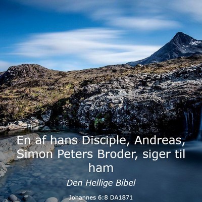 Picture 03 - Johannes 6:8 DA1871 - En af hans Disciple, Andreas, Simon Peters - Bible Verse Picture