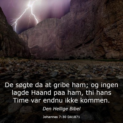 Picture 03 - Johannes 7:30 DA1871 - De søgte da at gribe ham; og ingen lagde Haand - Bible Verse Picture