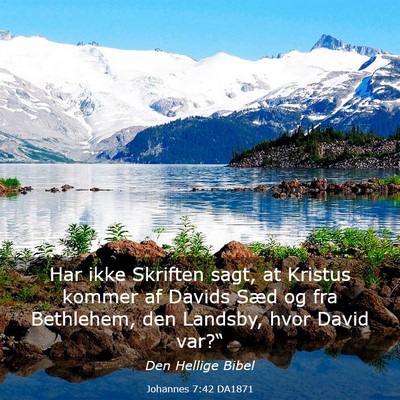 Picture 03 - Johannes 7:42 DA1871 - Har ikke Skriften sagt, at Kristus kommer af - Bible Verse Picture