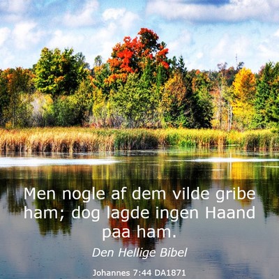 Picture 03 - Johannes 7:44 DA1871 - Men nogle af dem vilde gribe ham; dog lagde ingen - Bible Verse Picture