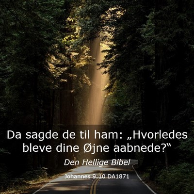 Picture 03 - Johannes 9:10 DA1871 - Da sagde de til ham: „Hvorledes bleve dine - Bible Verse Picture